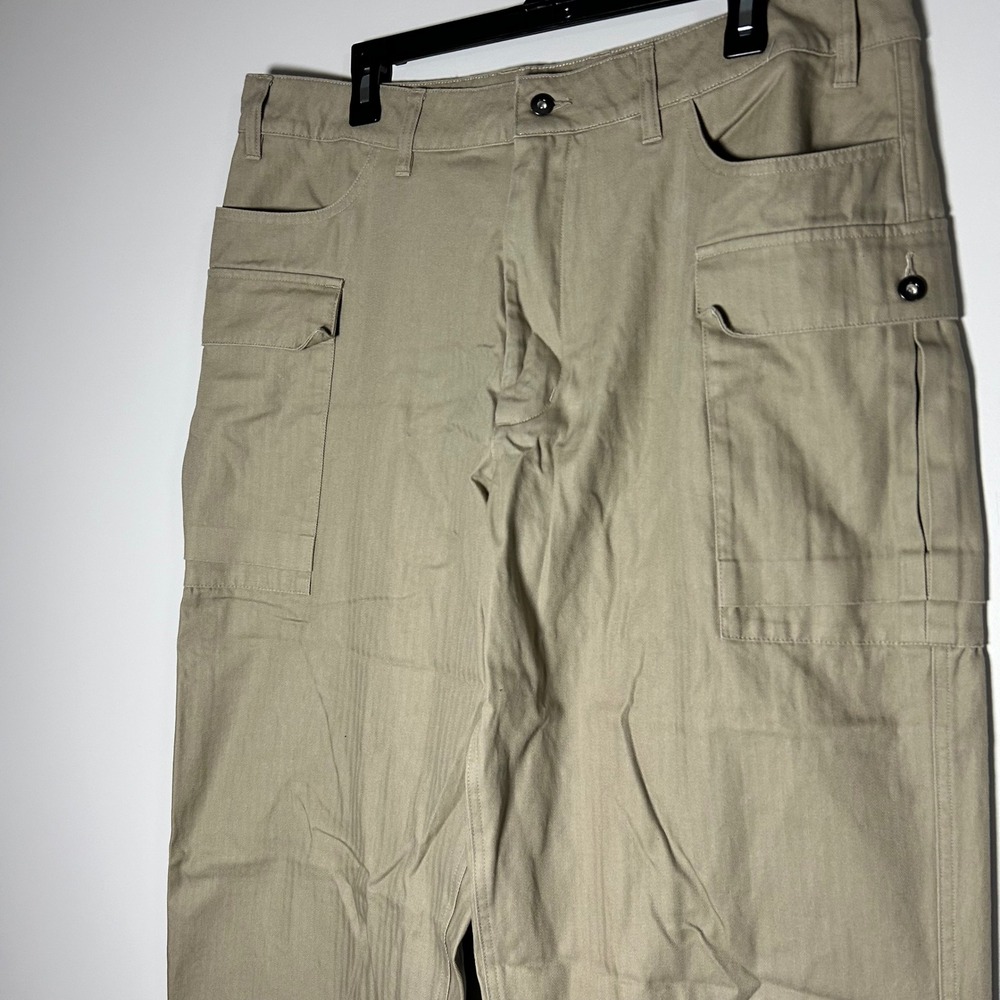 Nike Life Utility Cargo Pants Mens 36 Khaki Herringbone Twill FJ0323-247